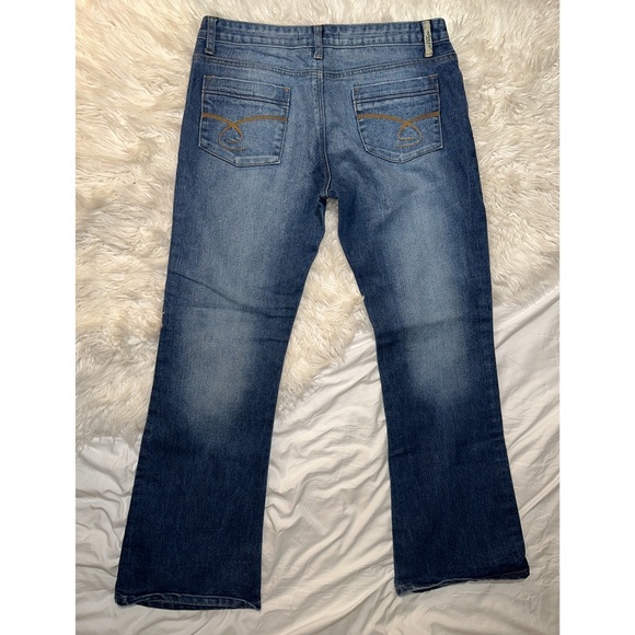 Apollo Jeans | Vintage Y2K Bratz Bootcut Faded Medium Dark Wash Denim Jeans - Picture 2 of 11